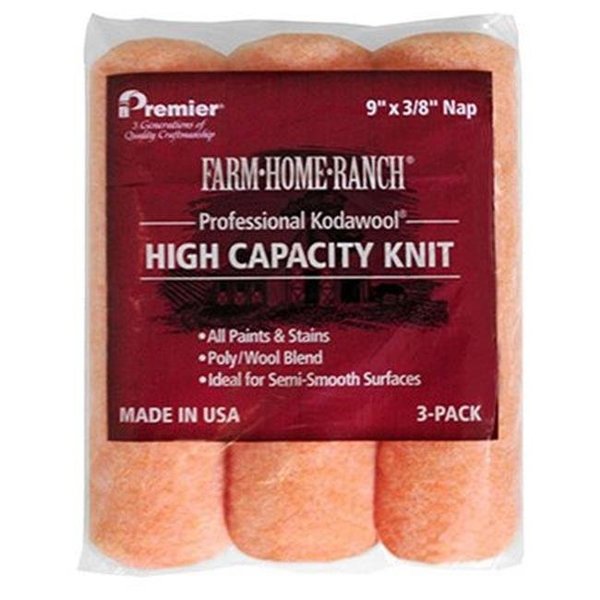 Sticky Situation Premier Paint Roller-Z-Pro  9 x 0.37 in. Farm & Ranch Knit Roll Cover - Pack of 3 ST593259